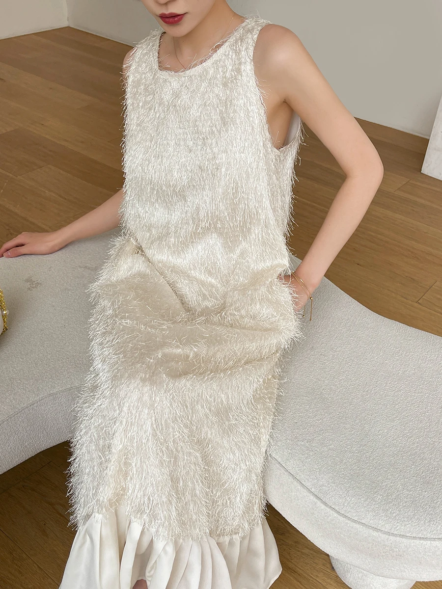 MAXMAY Sequin Feather Trim Dr Women's Ele Long Gown Strap Birthday Year Conference Small Evening Dr Casual Sle