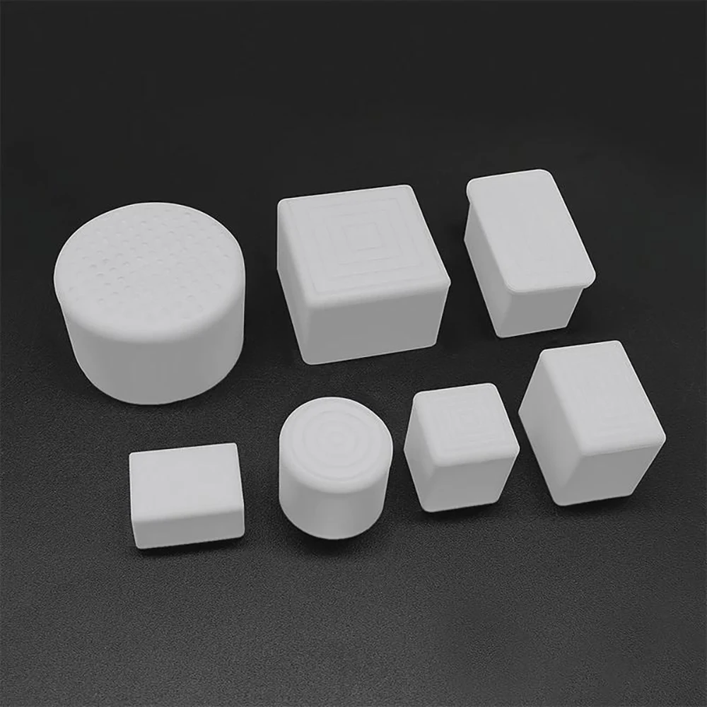 10-100mm Round Square Rectangular Chair Leg Caps White Furniture Foot Table End Covers Pipe Plug Floor Protector Non-slip cover image 6