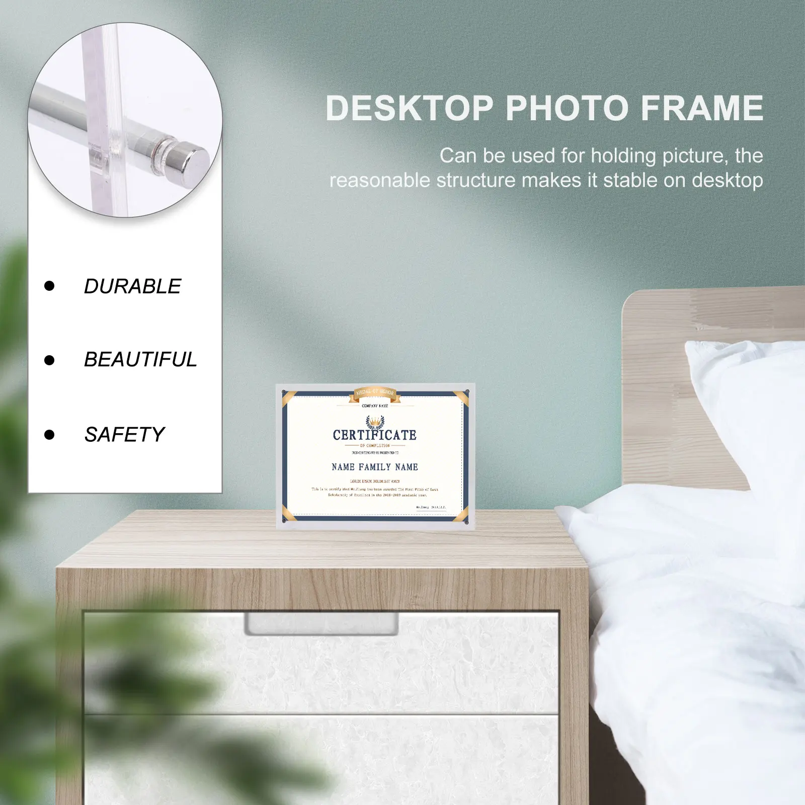 

Decorate Acrylic Photo Frame Office A3 Decorative Picture Frames Certificate Adornment