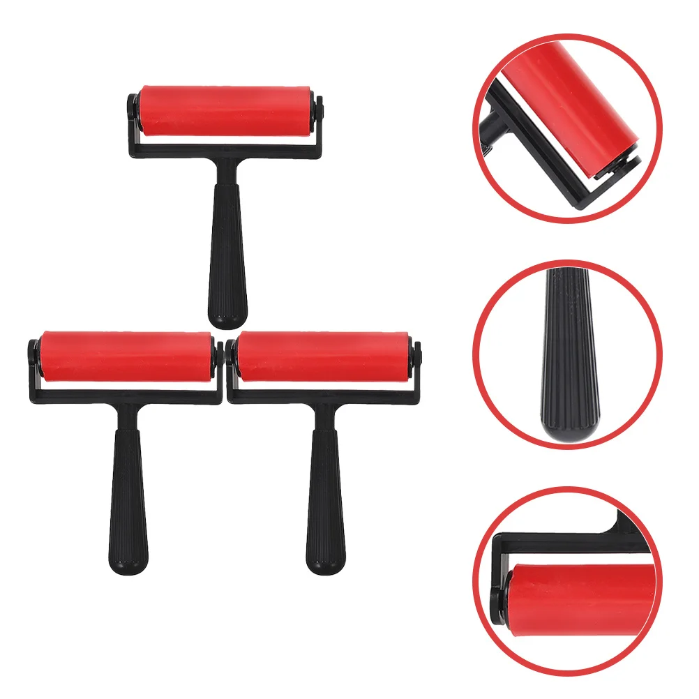

3Pcs Diamond Drawing Rollers Plastic Painting Tools Manual Craft Roller for Printmaking Stamping Ink Supplies Painting Supplies