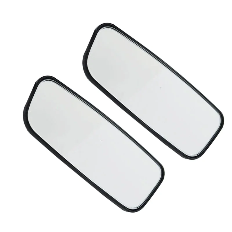 2Pcs Adjustable Blind Spot Mirrors Car Auxiliary Side Rearview Convex Mirror Rectangular Frame Wide Angle Mirror for Car Reverse