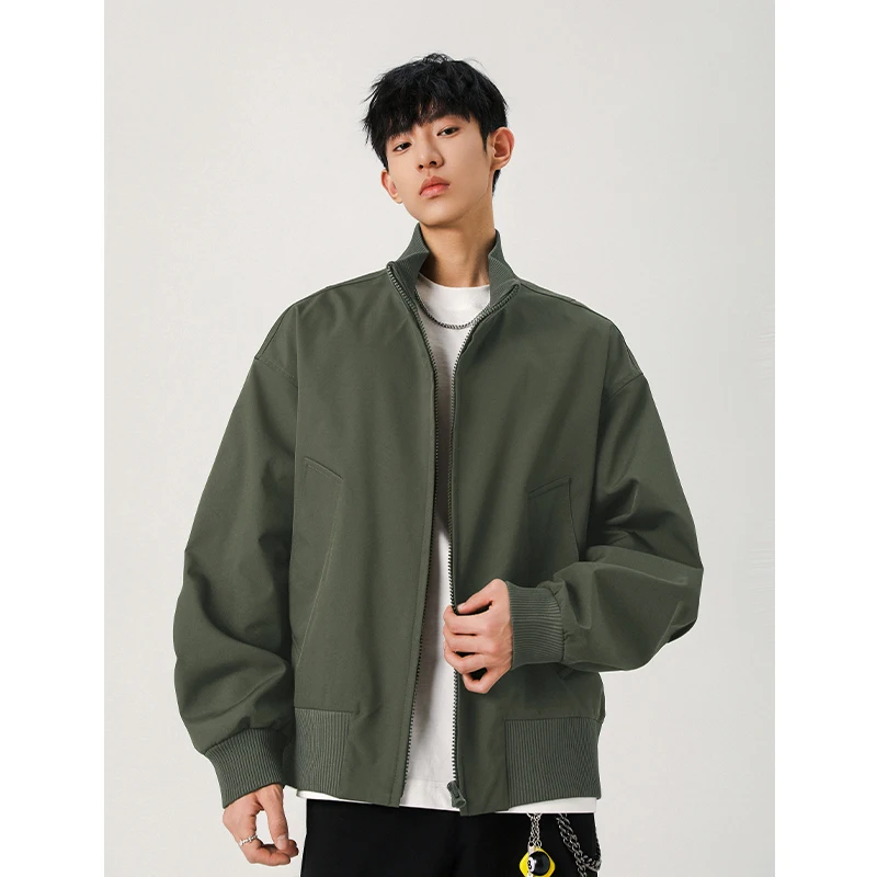 New Men's Spring Autumn Lightweight Jacket Casual Windbreaker Coat Streetwear 2025 New Oversized Trendy Outdoor Work Daily Wear