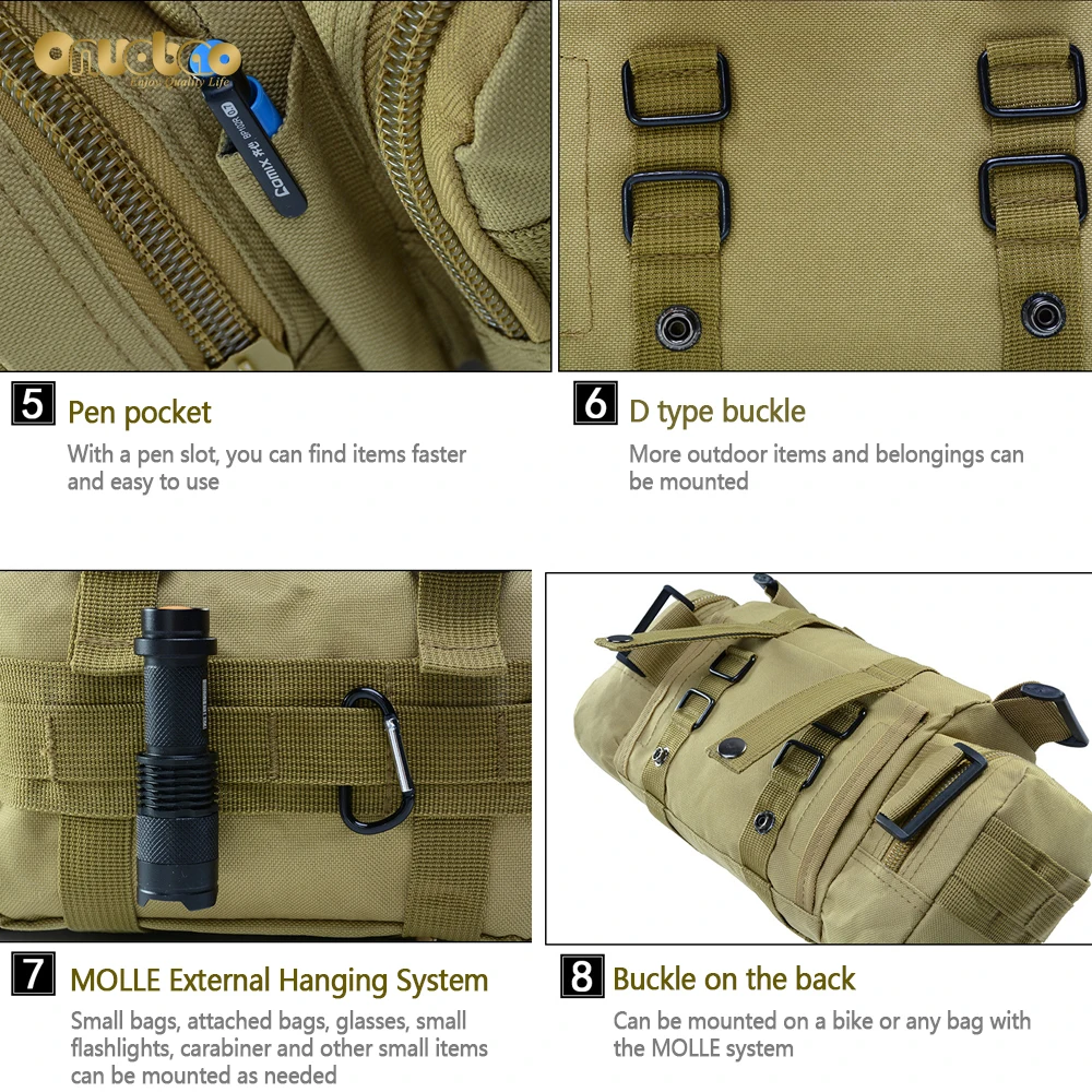 Multifunctional Tactical Waist Bag Outdoor Sports Leisure Travel Cycling Mobile Phone Portable Shoulder Bag