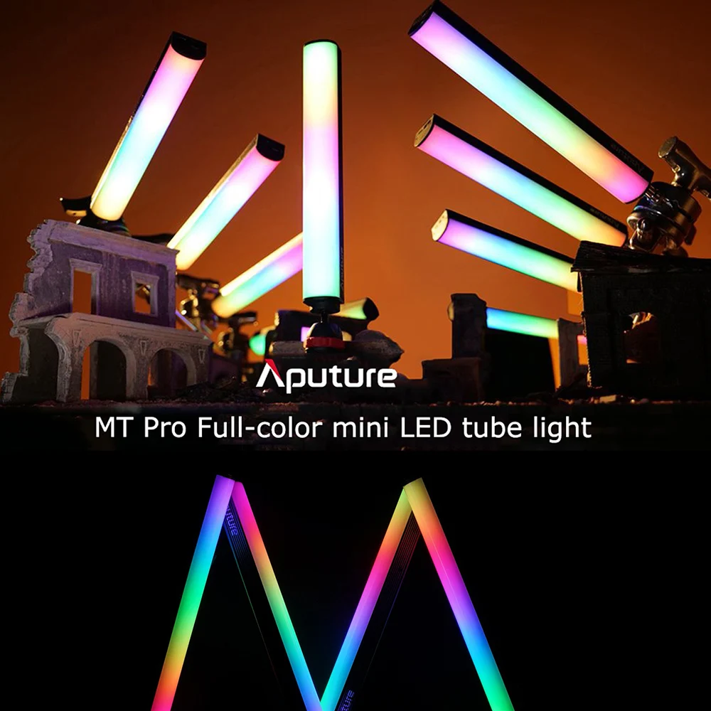 Aputure MT Pro RGB LED Tube Light Handheld Video Light Full-color 36 Pixels Magnetic Attraction Light Stick for Vlog YouTube