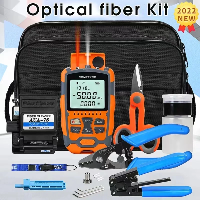 

Optical Fiber Cold Splicing Kit Set Cutting Knife 15MW Four-in-one Optical Power Meter Red Light All-in-one Machine AUA-M50