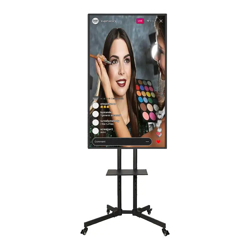 AIO Android Computer PC with with 32 43 47 55 Inch Multi Camera Projector Monitor for Live Streaming Broadcast