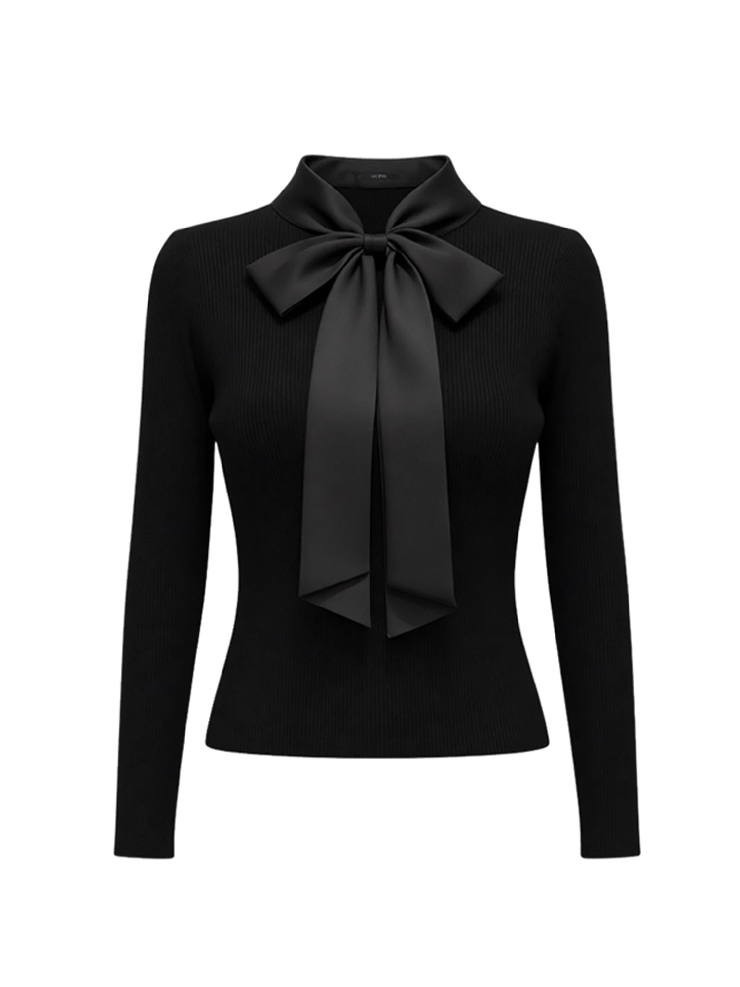 

Women Black Gothic Emo Y2k Bow T-shirt Gyaru Tee Top 2000s Vintage Aesthetic Long Sleeve Oversize O-Neck T-shirts Clothes 2025