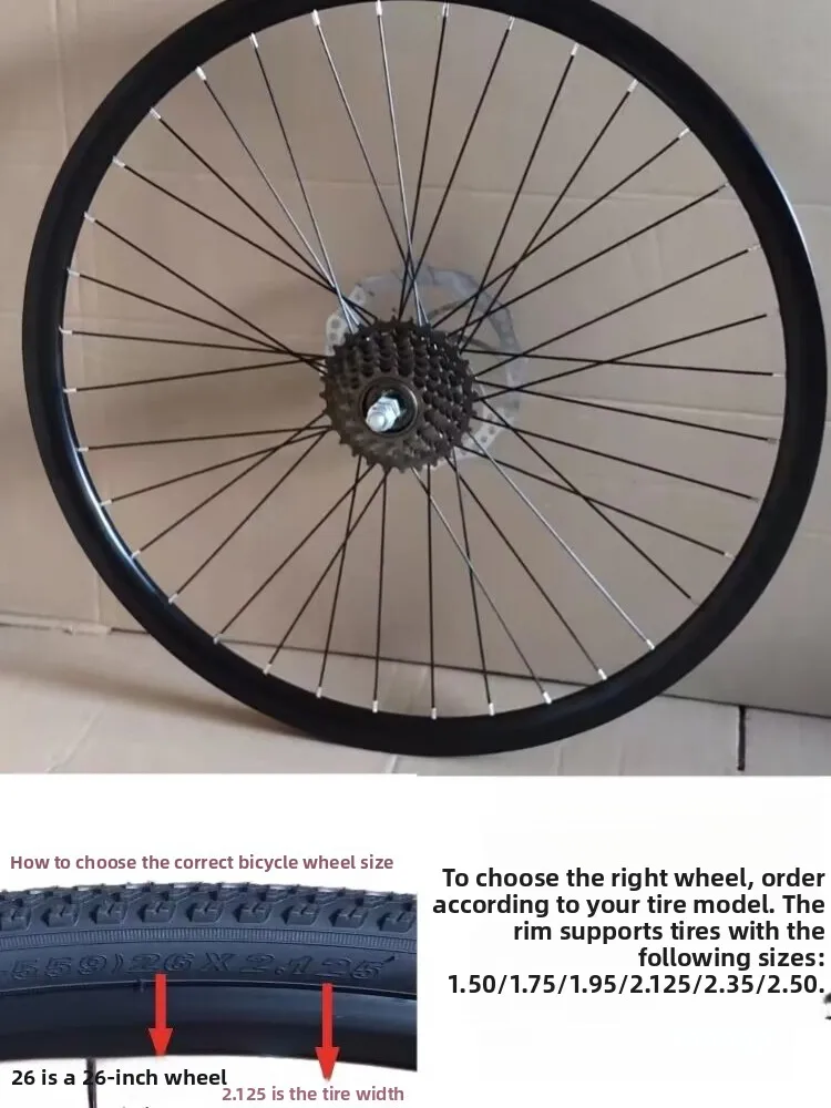 

Aluminum Alloy Mountain Bike Wheel Rims Double Layer Blade Rims Wheelset Accories 20/22/24/26 Inch Front And Rear Wheels