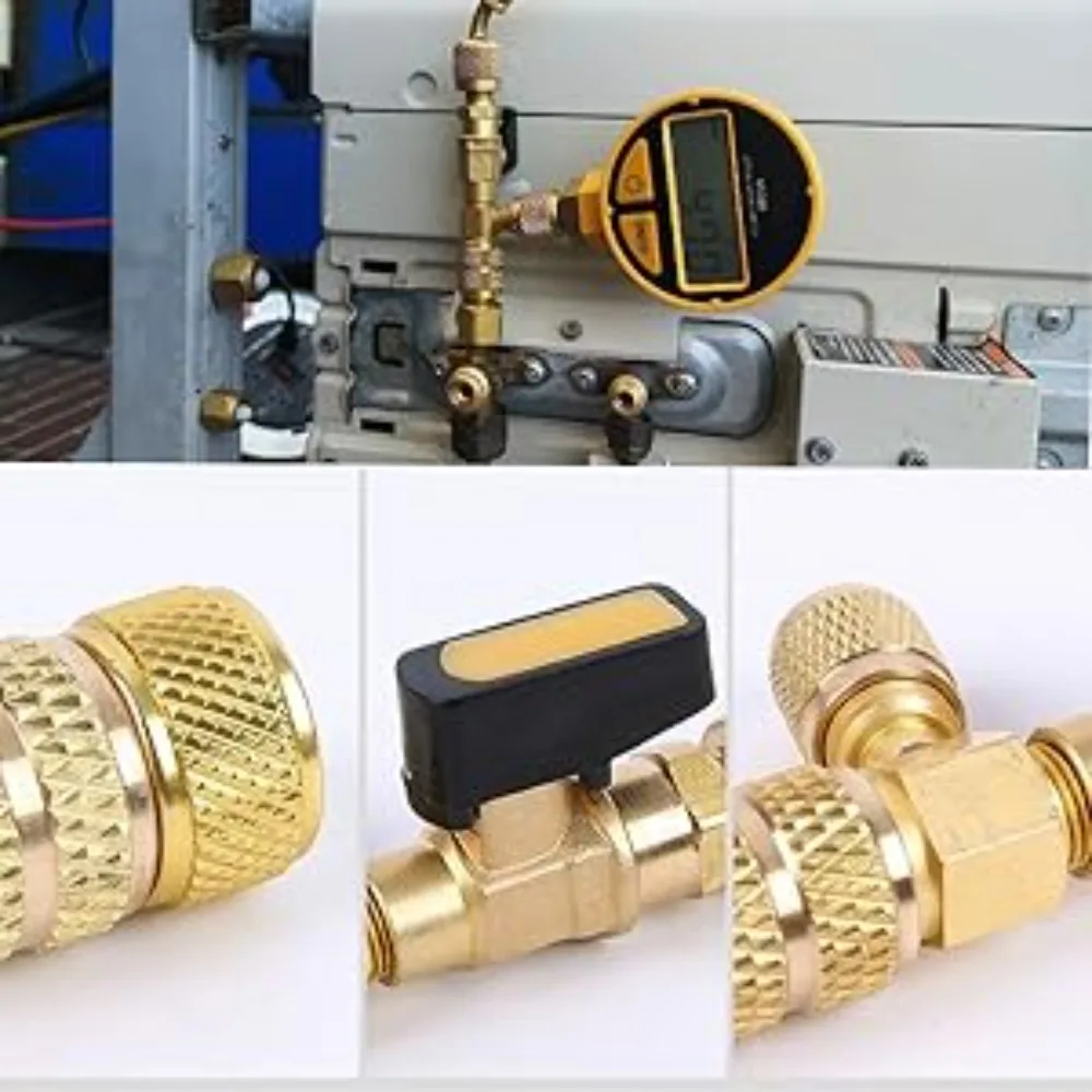 Doppelgröße 1/4" & 5/16" Ventilkern-Entferner- und Installationskit, Schrader-Ventilwerkzeug für R22 R410a R134A R12 R32 Kältemittel – Detail 4