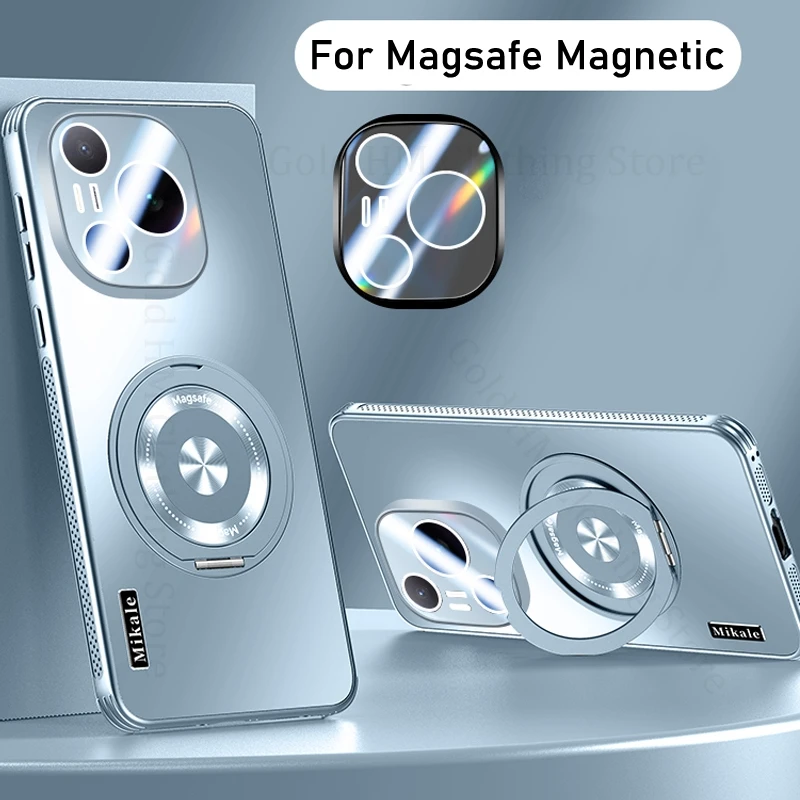 

Wireless Charging For Magsafe Magnetic Case For Honor 300 Ultra 360° Ring Camera Film Kickstand Cover For Honor 300 200 100 Pro