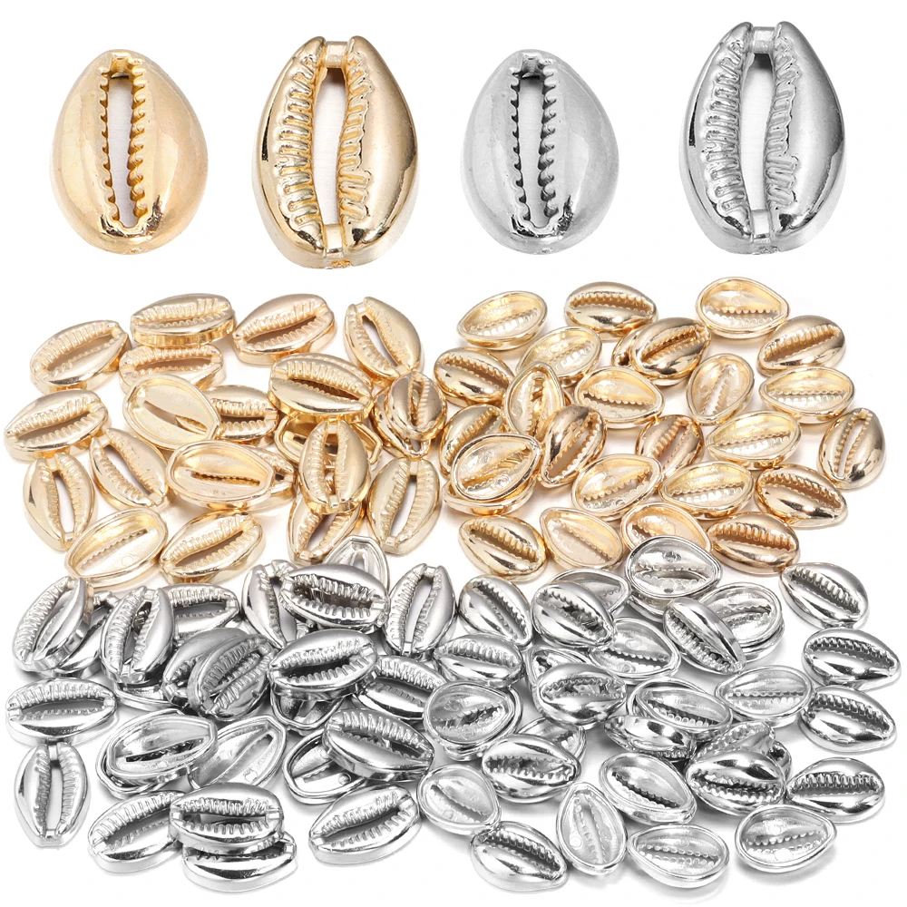 50pcs CCB Natural Shell Beads Sea Conch Loose Spacer Beads For Jewelry Making DIY Crafts Necklace Bracelet Earrings Accessories
