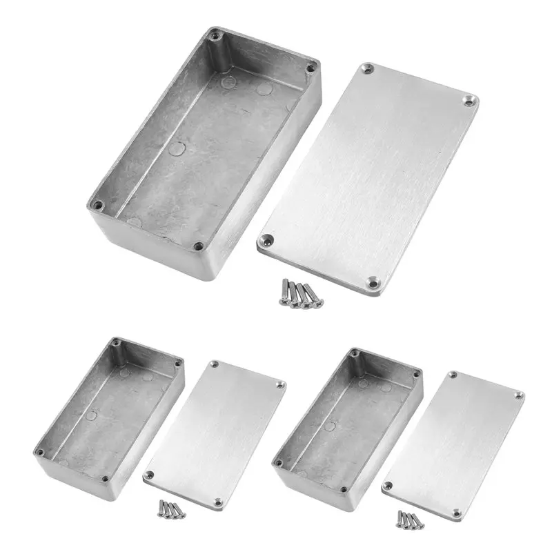 RTENTE-3PCS 1590B Style Guitar Effects Pedal Aluminum Stomp Box Enclosure For DIY Guitar Pedal Kit