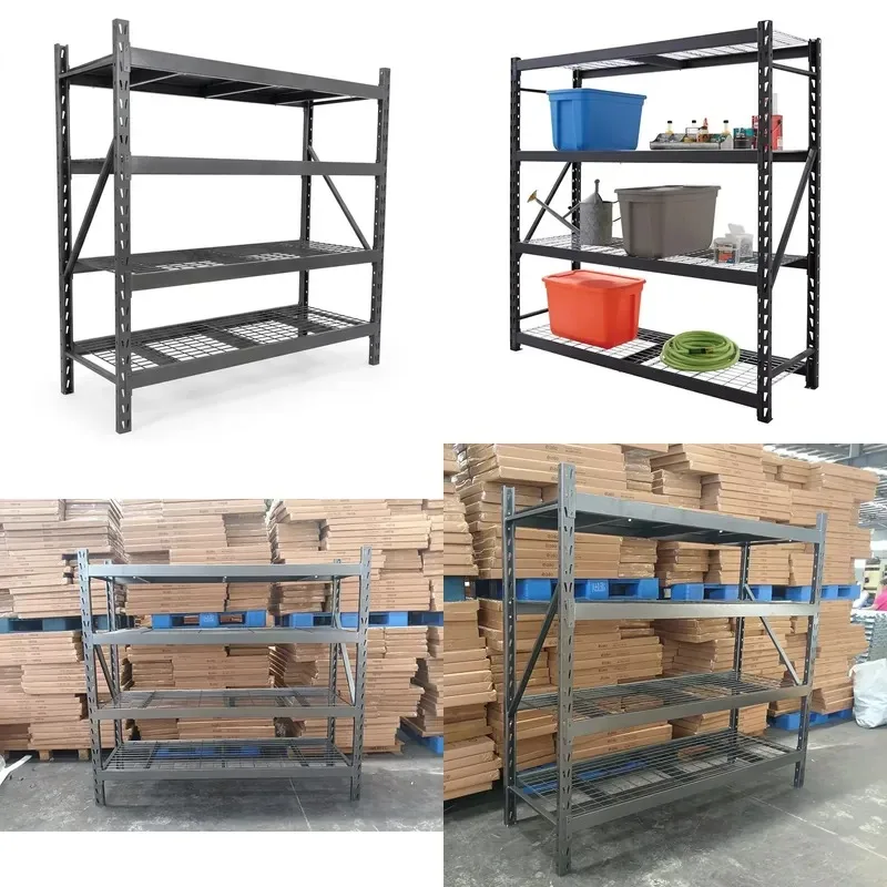 600kg Industrial Storage Shelves 72x24x72 Inch Mesh Shelving Unit Heavy Duty Warehouse Garage Rack for Home Office