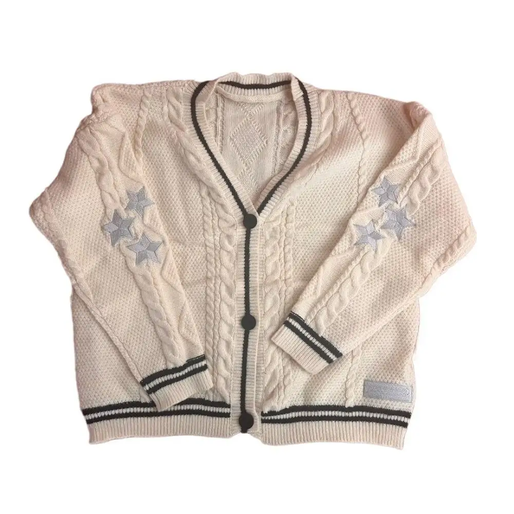 

Fans-made Un-official Taylor's Cardigan Beige White Long Sleeve TS Valentine Gift 003