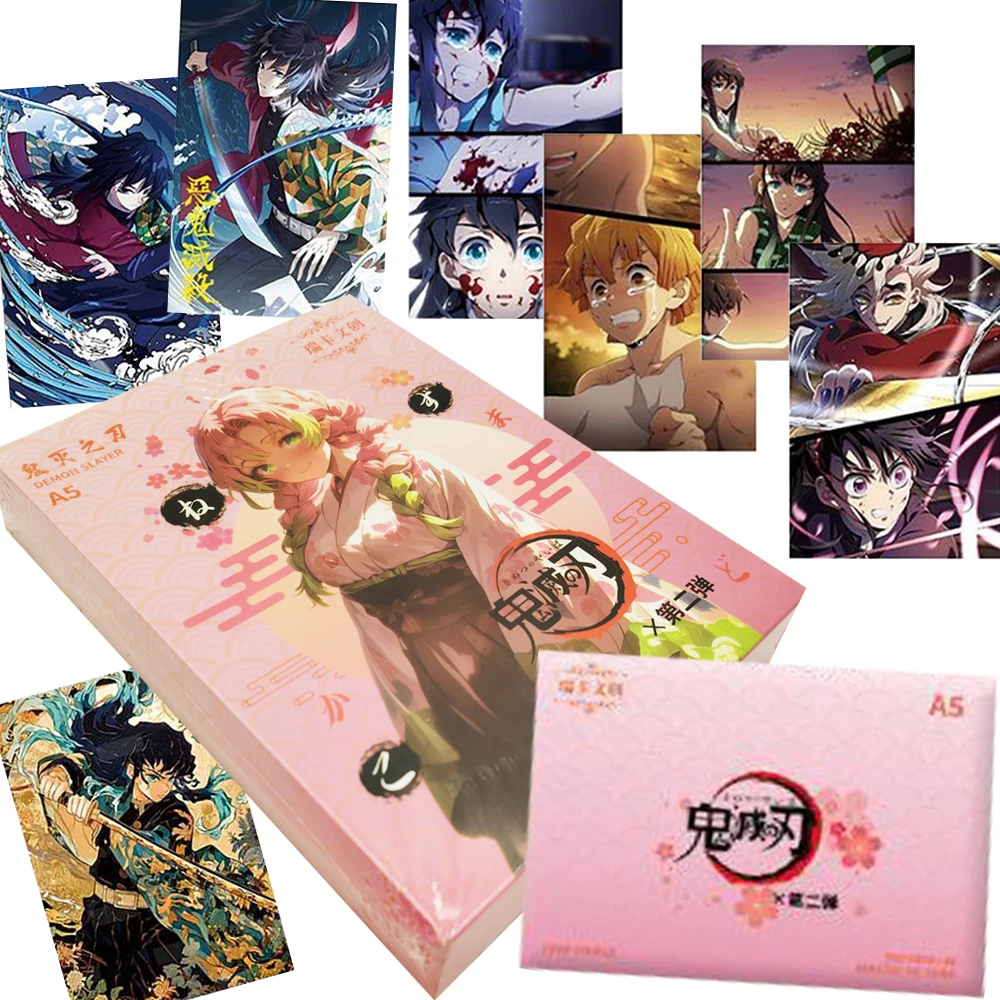 

Коллекционные карты «Убийца демонов» для детей, очень популярные аниме-фигурки, битва, горячая кровь, крутые редкие цветные бумажные карты, рождественские подарки