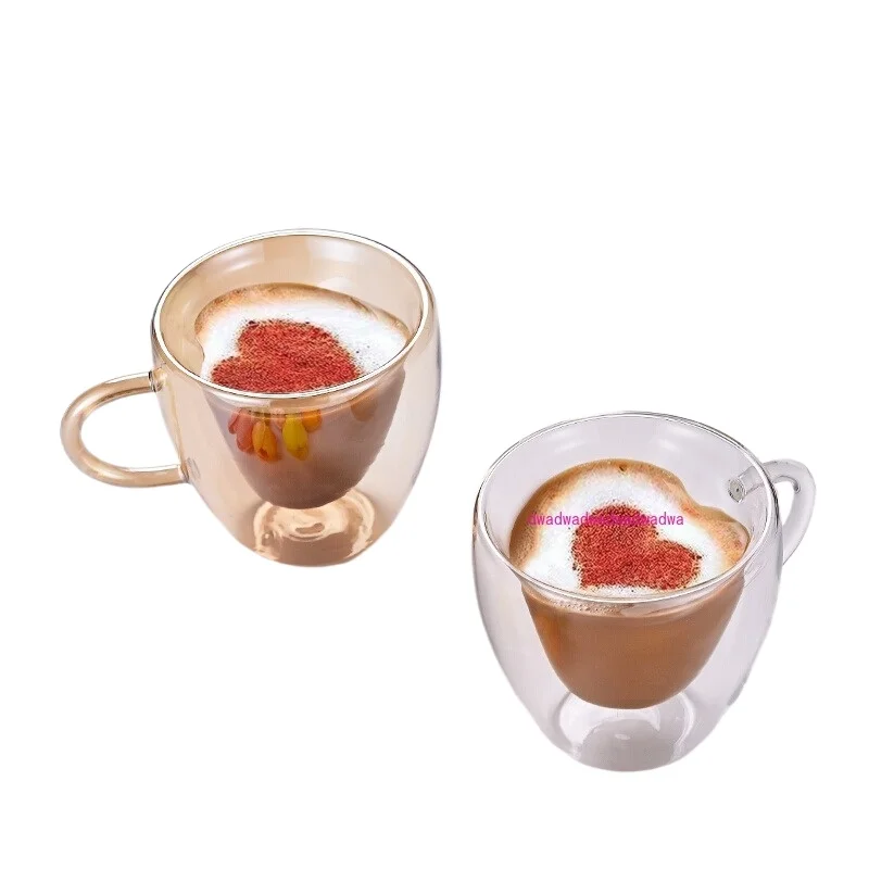 

Чашка для воды Love, двойная стеклянная чашка для завтрака, устойчивая к высоким температурам