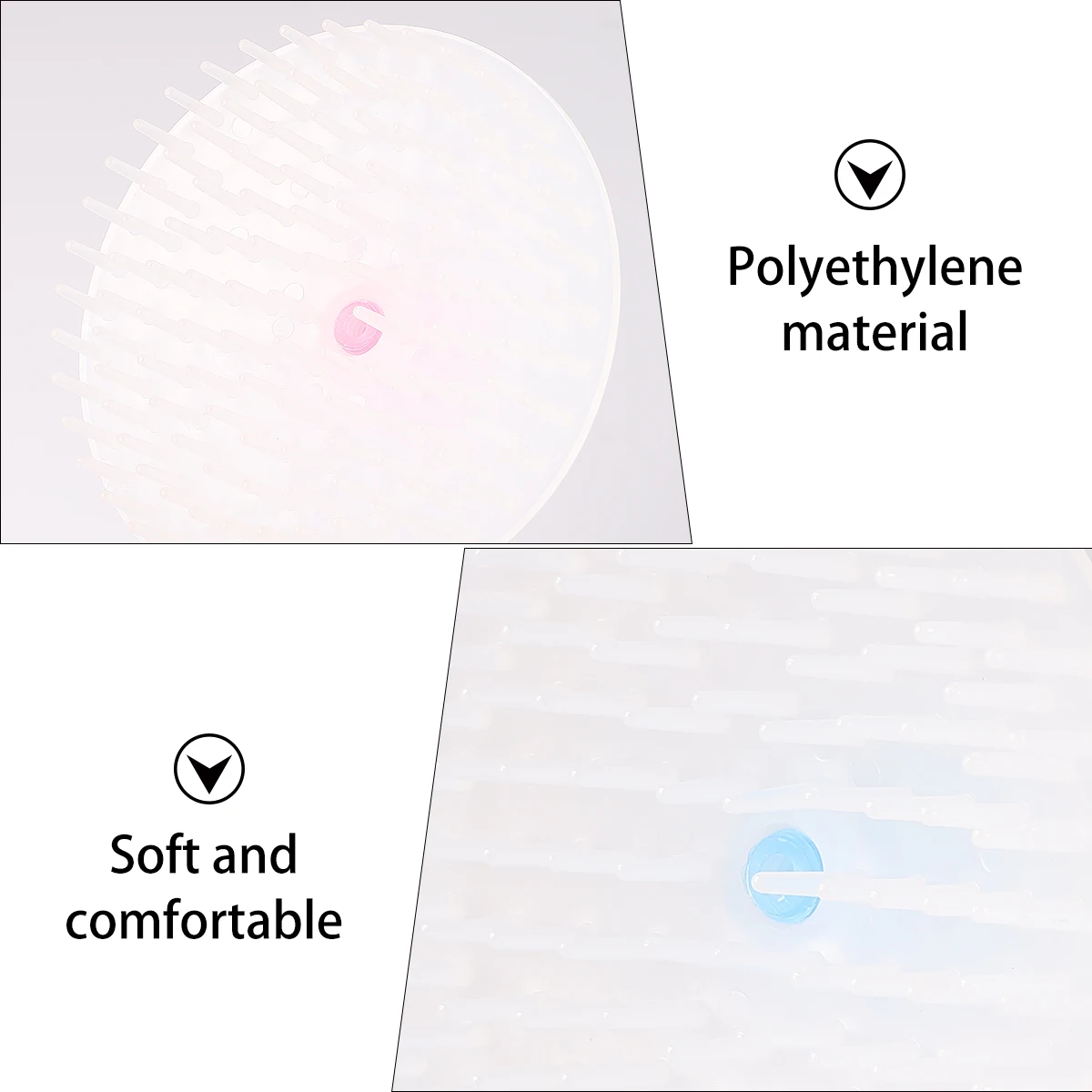 

2pcs Scalp Massager Bathing Shampoo Brush For Wet Dry Hair Portable Shower Hair Brush Bathing Cleaning Tool Water-Resistant