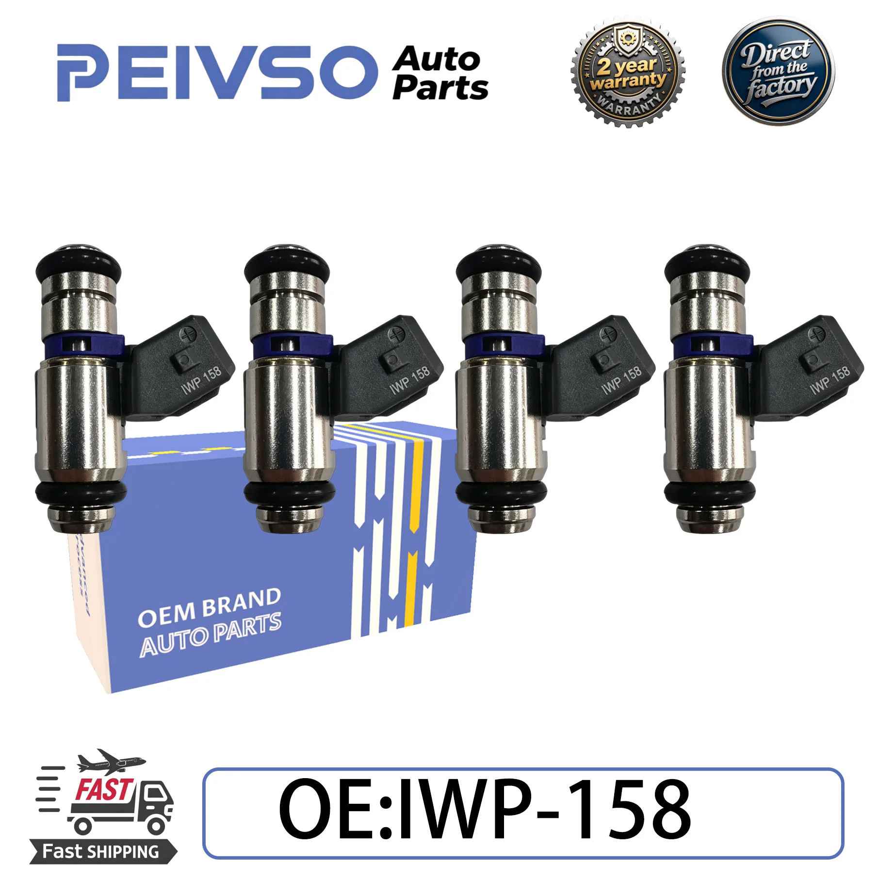 PEIVSO 4pcs Fuel Injectors IWP158 IWP-158 For VW Pointer Polo Derby 1.8L 2005-2011 46791211 Auto Parts