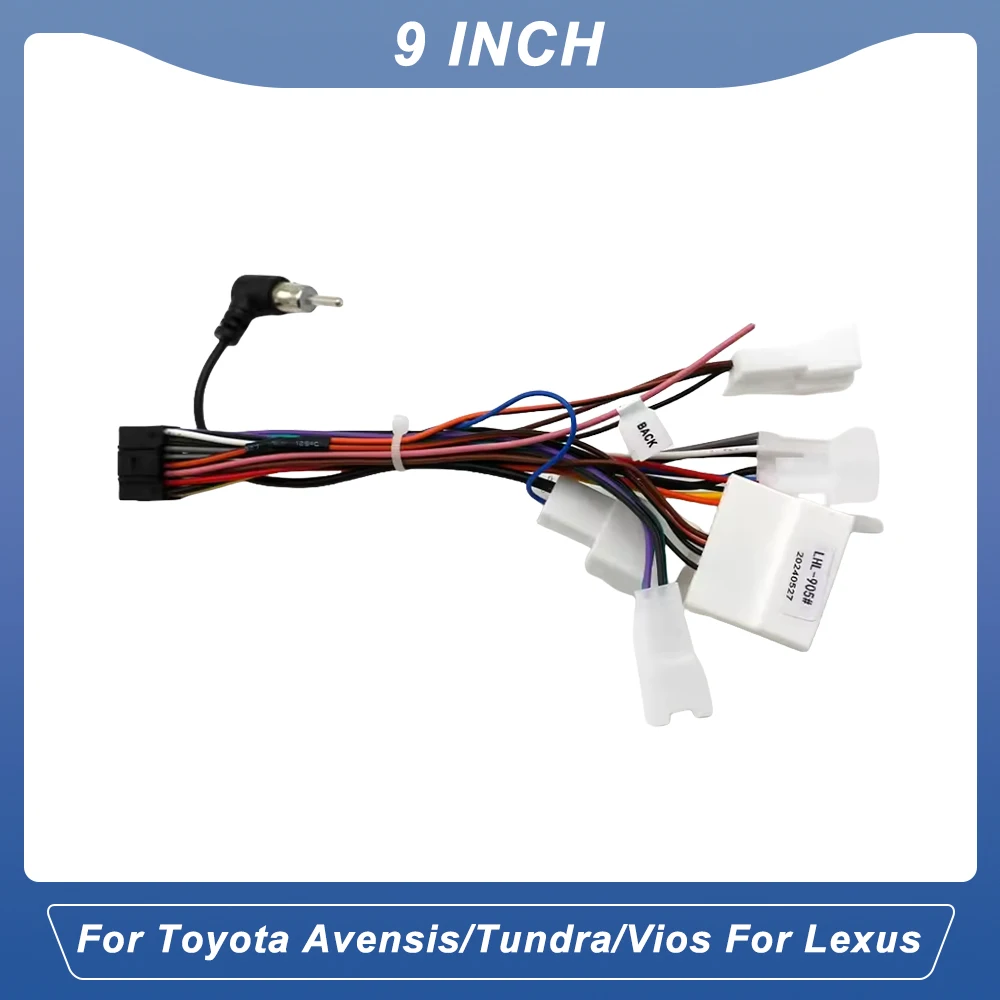 

Автомобильный радиокабель для Toyota Avensis/Tundra/Vios для Lexus 16-контактный жгут проводов питания DVD GPS Android мультимедийный разъем