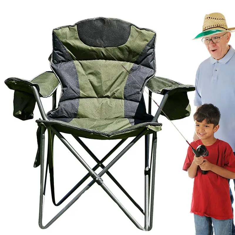 Folding Fishing Chair Camping Folding Chair 600D Oxford Cloth Fishing Stools For Ice Fishing Chair Iron Structure Travel Use