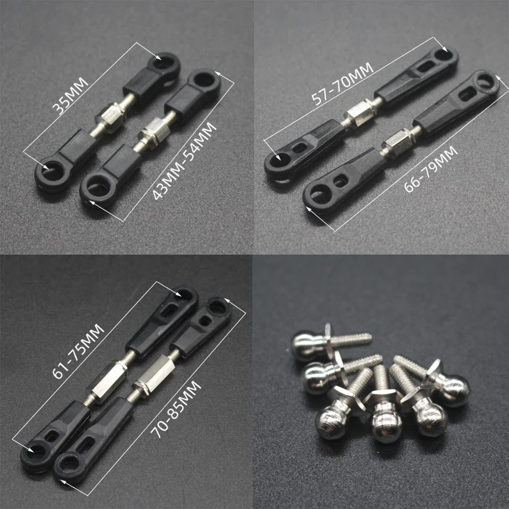 HSP 02012 06016 08042 Front Rear Linkages Servo Link / 02038 Ball Head Screw For 1/10 RC Car 1:10 Buggy Truck Crawler