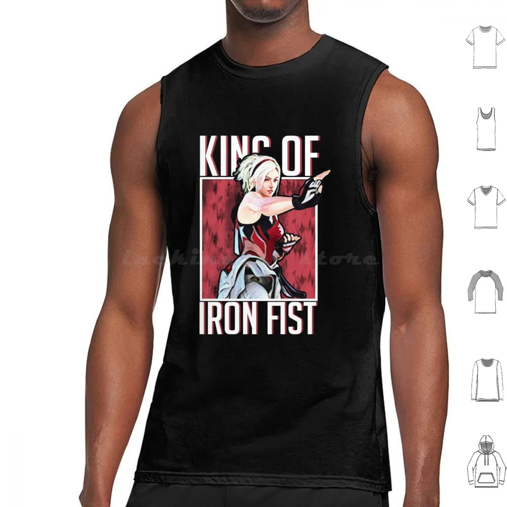 Lidia Sobieska Camisetas sin mangas de algodón estampado Tekken Fighting Karate King Lidia Sobieska 7 Fighter Kazuya Mishima Tekken 3 Tekken