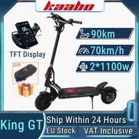 EU Stock Kaabo Mantis King GT Electric Scooter 60V 24Ah TFT Display 2*1100W Motor 70km/h Speed 90km Long Range Kickscooter