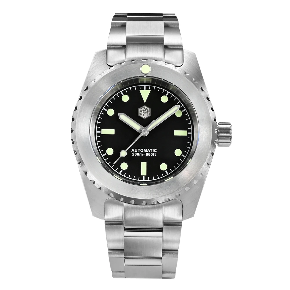 San Martin 41 mm Retro Herren Taucheruhr 8215 8315 Selbstaufzugs-Armbanduhr Mechanisch Automatik 20 Bar Wasserdicht Lume Vintage SN0029B