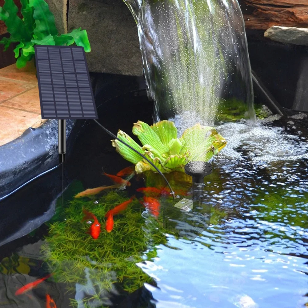 

2.5W 5V Solar Water Fountain Low Noise Solar Water Pump Brushless Motor Solar Power Panel Water Pump for Garden Pool Pond