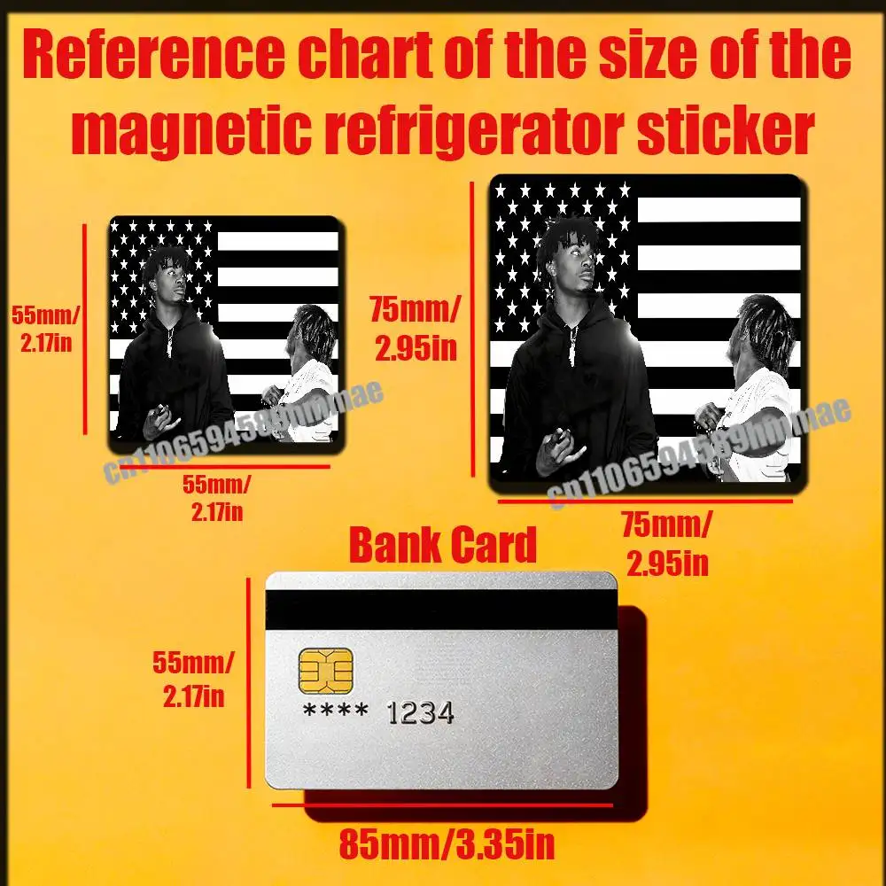 For America USA P-Playboi Carti Fridge Freezer Refrigerator Magnets Metal Cabinet Magnetic Sticker Cover Home