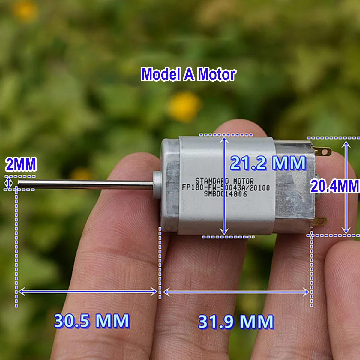 Mini FP180-22100 Motor DC 5V 7.4V 9V 14600RPM High Speed 30MM Long Shaft Strong Magnetic  Large Torque Electric Model Engine