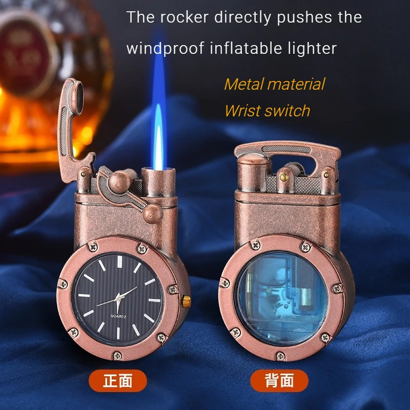 

Wrist Arm Directly Inserts Into Stone Windproof Inflatable Lighter Convenient Men's Cigarette Accessory Gift