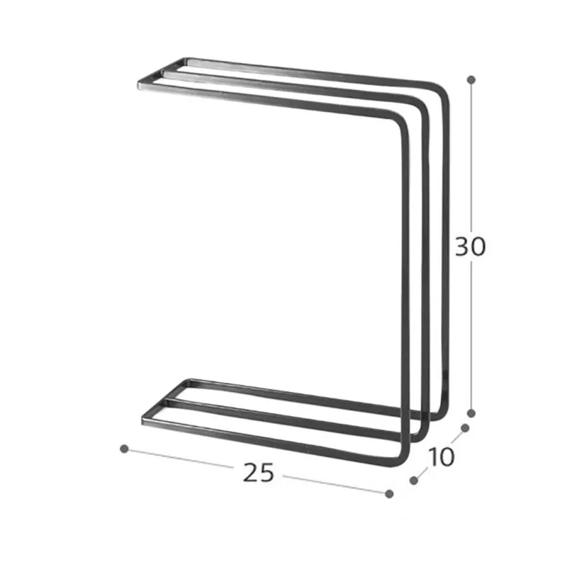 Rak piring besi ABWR-3-Tier, gantungan handuk mandi Pengering piring, penata lap, penyimpanan handuk dapur, Rak pengering