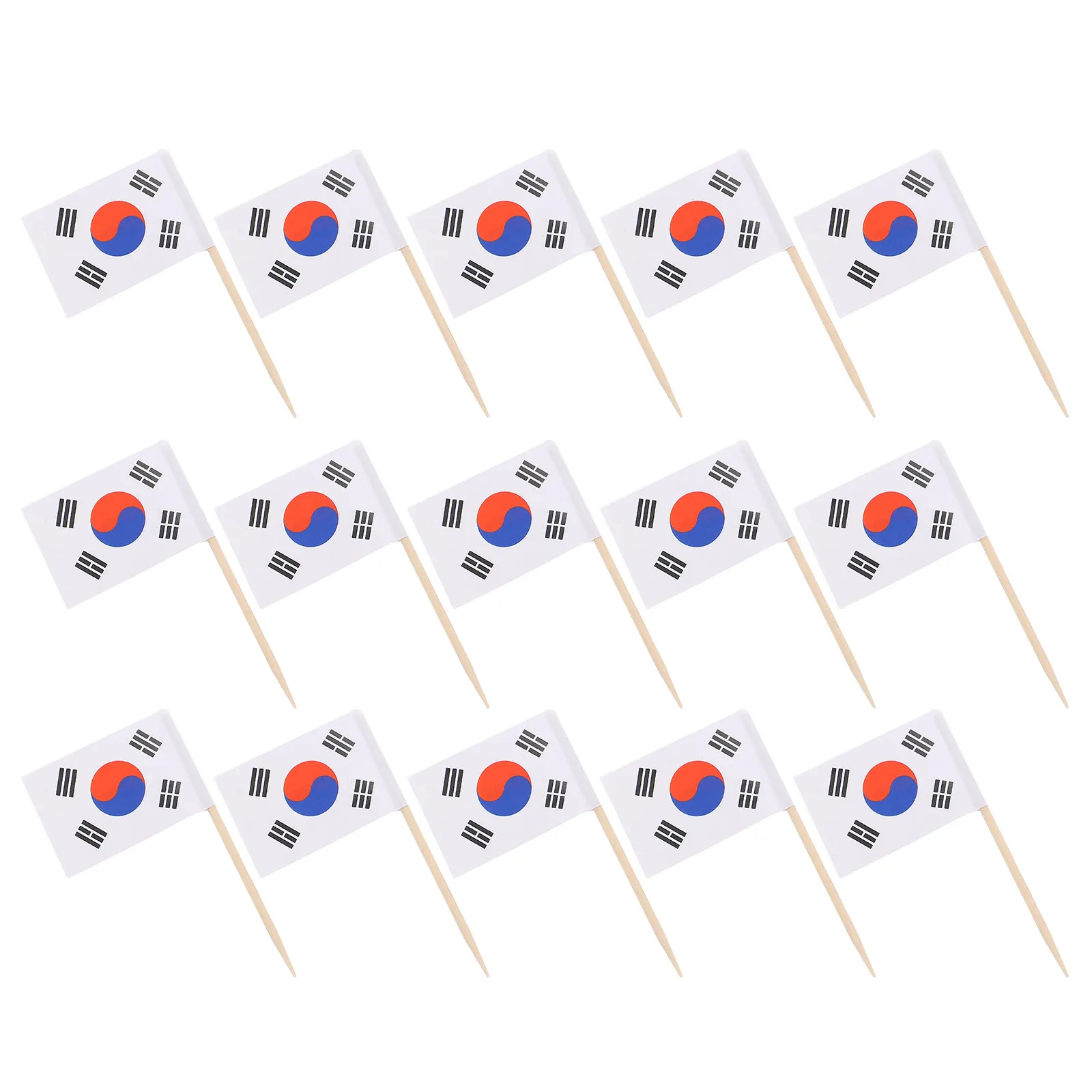 200Pcs Flag Shaped Food Picks Natural Wood Paper Material Creative Cocktail Toppers Party Appetizer Fruit Dessert Beverage Decor