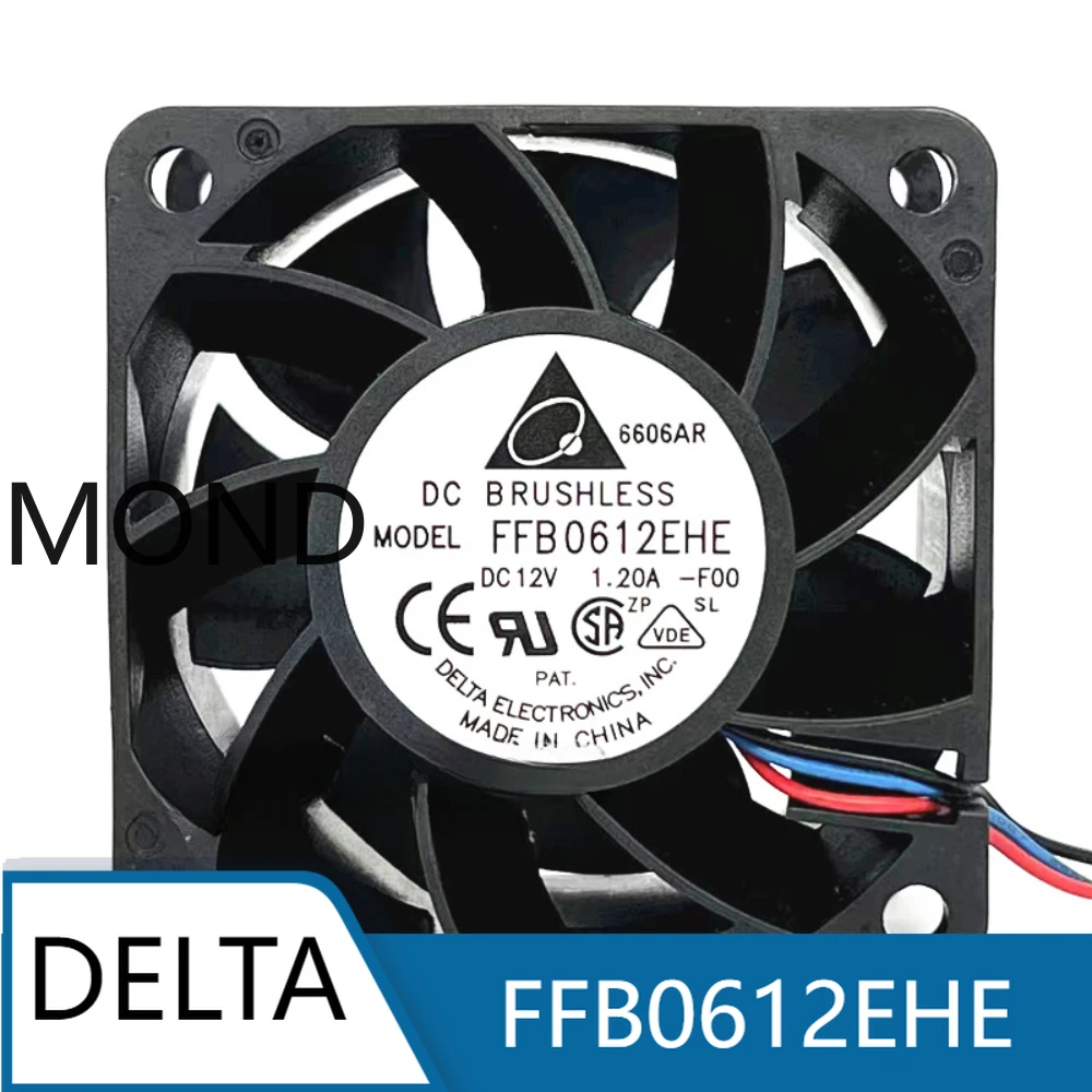 FFB0612EHE Delta 6038 12V 1.2A Double Ball Bearing 6CM High Airflow Violent Cooling Fan