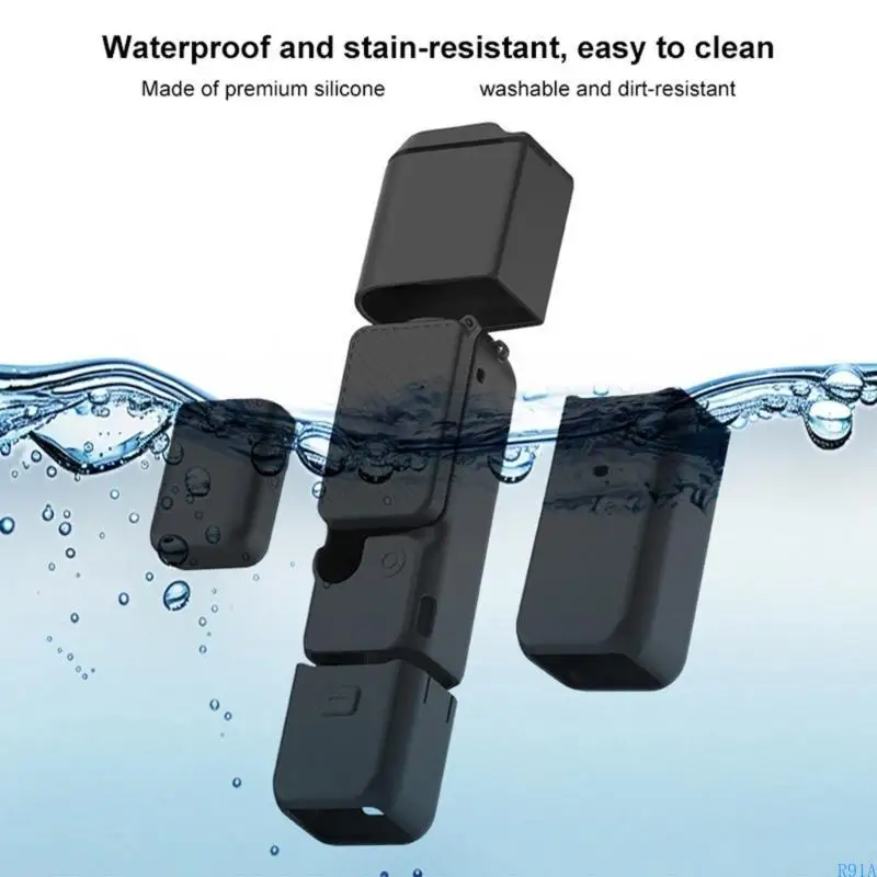 R91A Silikon Schutzhülle Abdeckung für Tasche 3 Actionkameramameramamasschutzhaut Haut
