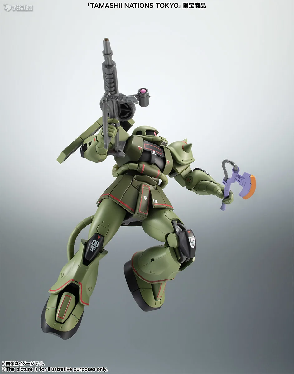 BANDAI d'origine LE ROBOT SPIRITS Ver. A.NA.M.E. Combinaison MOBILE GUNDAM MS-06 Zaku, modèle fini, jouet de Collection, ornements