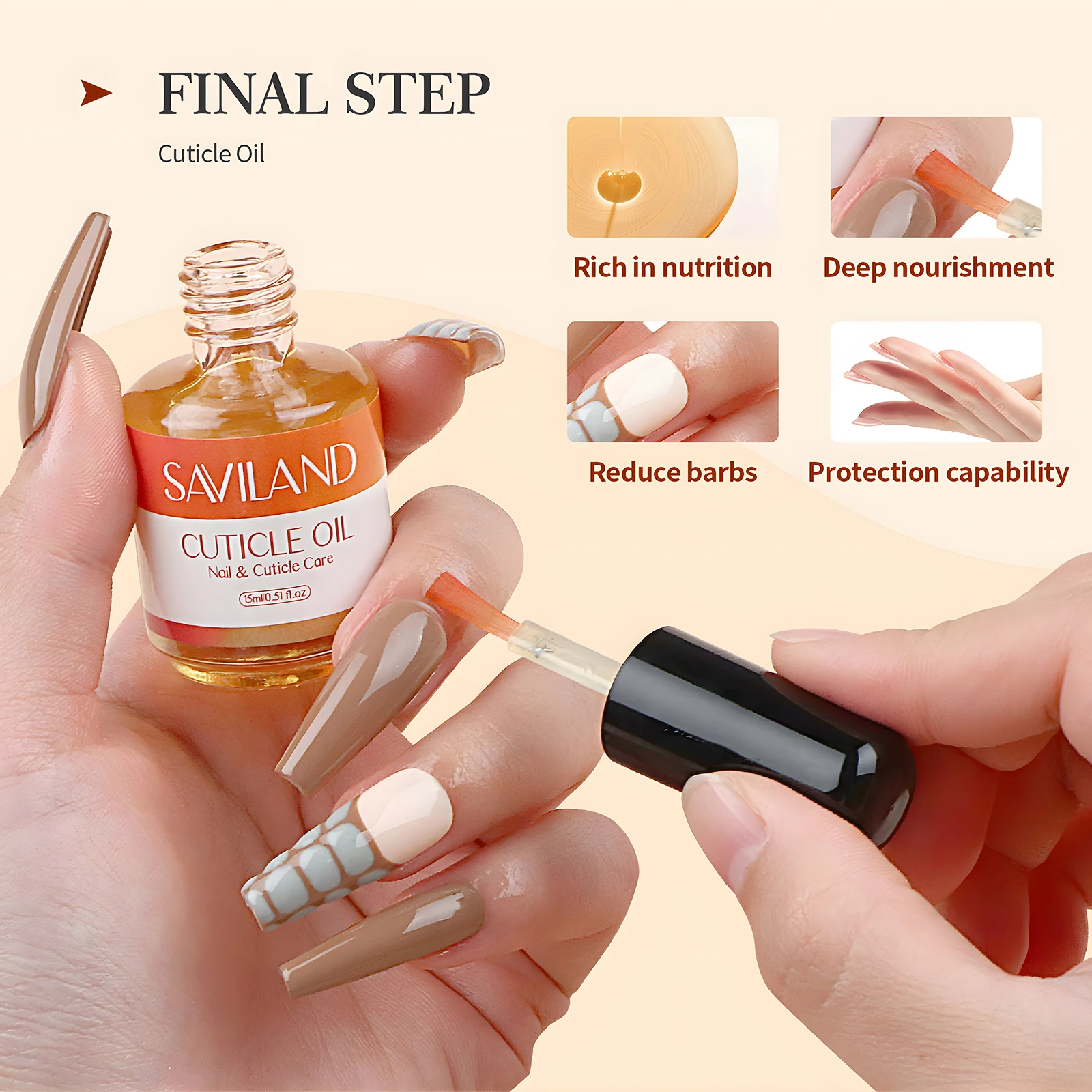 مجموعة إعداد الأظافر مكونة من 16 قطعة من سافيلاند، 15 مل، زيت بشرة برايمر خالي من الأحماض لتلميع الجل وصالونات الأظافر الأكريليك