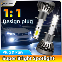 2PCS Mini Lights Auto H7 LED H4 Bulb H3 H8 H9 H11 9005 9006 9012 6000LM Car Headlight H1 6000K Auto Fog Light 12V LED Bulb