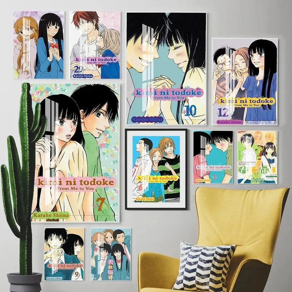 Kimi Ni Todoke From Me To You 일본 애니메이션 월 아트 프린트 그림 포스터, 만화 만화 모던 캔버스 페인팅, 오타쿠 홈 데코 