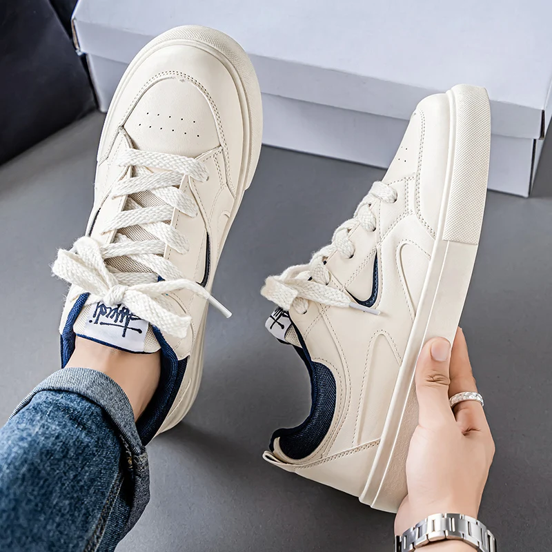 

Мужская повседневная обувь для доски, спортивная удобная модная уличная обувь с низким берцем на шнуровке, новая летняя простая и универсальная обувь для бега