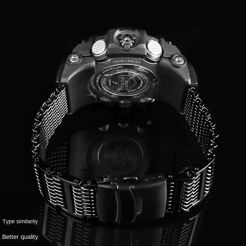 الفولاذ المقاوم للصدأ حزام الساعات ل كاسيو G-SHOCK الرجال كبير الطين الملك الجيل GWG-1000 -1A/A3 تعديل حزام ساعة معدني سوار