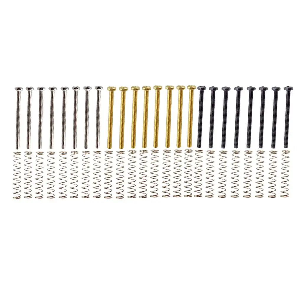 Double Coil Humbucker Mounting Screws Metal Pickup Bracket Bolt Spring Set for Electric Guitar Accessories - view 5
