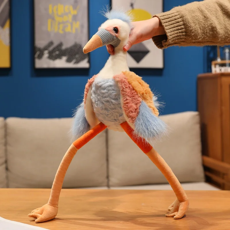 Jouet en peluche grue réaliste 50/60/70cm, longues jambes, Animal sauvage, poupée en peluche douce, accessoires Photo, cadeau d'anniversaire