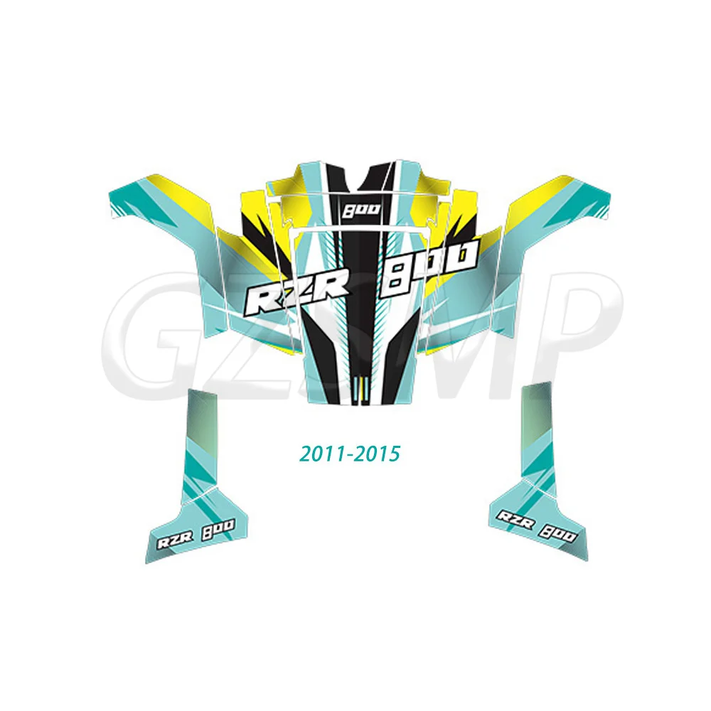 UTV Background Decals Stickers Full Graphic Background Decals Sticker Kit Fit For RANGER RZR 800 UTV 2007-2010/2011-2015 6