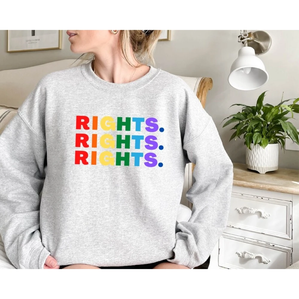 Rechte Sweatshirt Stolz Pullover übergroße Lesben Homosexuell Shirt Kokette ästhetische trend ige Pullover Top Harajuku Mode Komfort T-Shirt