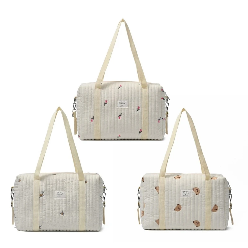 

Spacious Baby Accessory Bag Diaper bag with Elegant Embroidery for Everyday Use