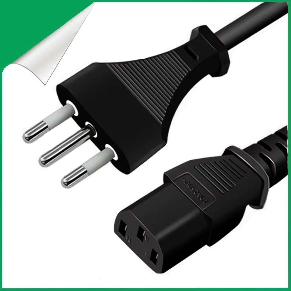 

2000W High power AC Power Cord Lead 3 Pin PLUG PC LCD LED Cable Prong Laptop,1.8M Pure Copper Italian specification