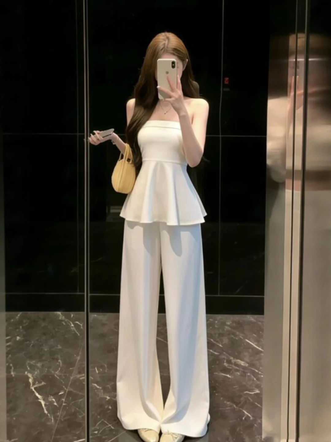 

Korean Style Casual Outfit Two-Piece Set Summer 2026 Women's Fashion Comfortable High Waist Pants And Vest Set Date Suitable