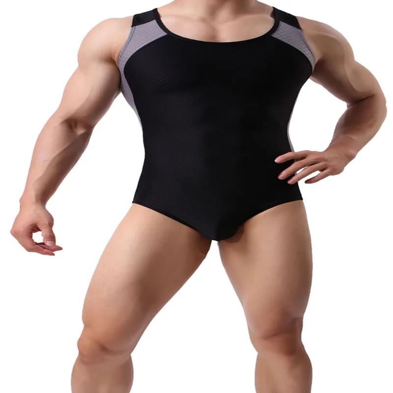 Men Body Shaping Bodysuit General Seamless Sexy Bodysuit Leotard Tank Bodysuits Jumpsuit Sleep Wear Splice Underwear